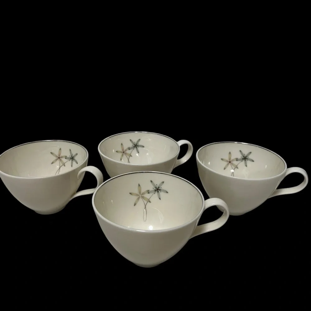 Constellation Castleton Fine China Teacups Mid-Century Modern Atomic